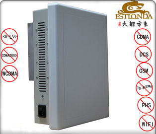 China Wireles Silver AC160V-240V Cell Phone Signal Jammer 40m For School supplier