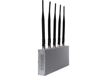 China 2G / 3G Desktop Cell Phone Signal Jammer 5 Antenna For Conference Room supplier