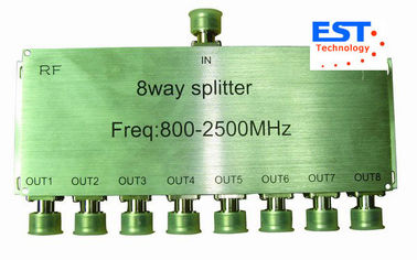 China 8.5db 8 Way High Frequency Splitter 800-2500MHZ with N-female Connector supplier