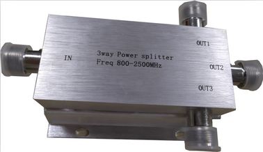 China 3 Way Silver Power Divider/Splitter 2500MHz With 50Ω I/O Impedance supplier
