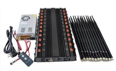 China 1 - 40m Jamming Range Cell Phone Signal Jammer EST-502F22 22 Bands 44W Total Output supplier