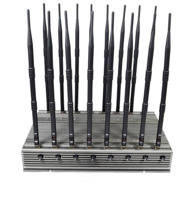 China OEM 16 Bands Signal Blocker Cell Phone WIFI GPS VHF UHF Remote Control Signal Jammer supplier