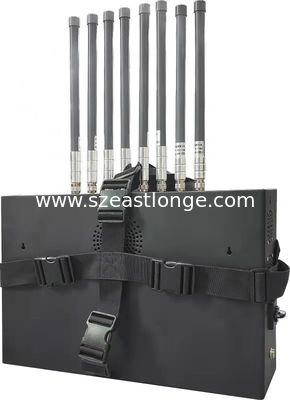 China Backpack High Power Jammer Remote Control 8 Channels 80M Radius Blocking supplier