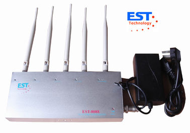 China Full Frequency EST-808E Cell Phone Signal Jammer For Schools , 5 Antenna supplier