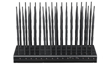 China 1-40m Adjustable Cell Phone Signal Jammer 30 Channels Indoor 12 Months Warranty supplier