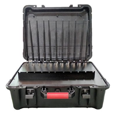 China Custom 11-band portable 60W high power adjustable cell phone 2G 3G 4G / WiFi / GPS / walkie-talkie signal jammer supplier