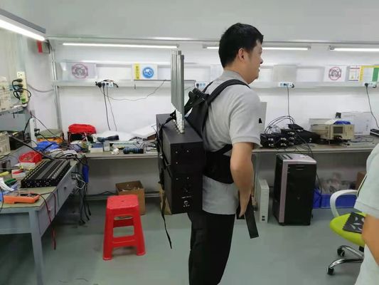 China Military Backpack GSM WIFI GPS Jammer Anti Drone UAV Jammer Prison supplier