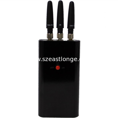 China 2G 3G Portable Cell Phone Jammer 3 Omnidirectional Antennas Handheld Size supplier