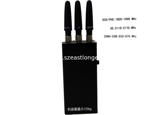China 3 Bands Portable Cell Phone Jammer Handheld For WiFi Bluetooth GPS 3G supplier