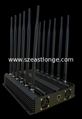 China 4G 5G WiFi Cell Phone Signal Jammer 12 Antenna Adjustable Software Management Control supplier