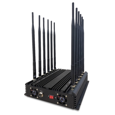 China 150W 3dBi Gain Stationary 4G WIFI Mobile Phone Signal Jammer 12 Bands 380* 220* 85 mm supplier