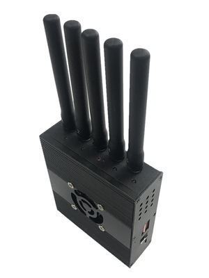 China 195*95*34 mm GPS WiFi Bluetooth Signal Jammer Non Stop Working 5 Bands supplier