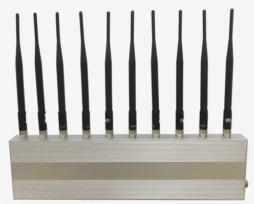 China Mobile Phone Signal 5G Jammer 10 Antennas On Wall Stationary 3G supplier