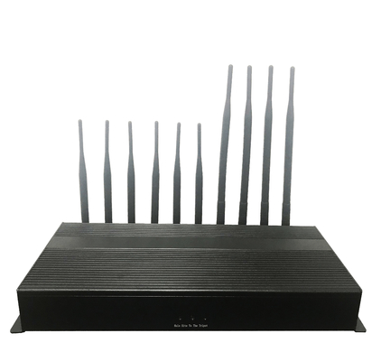 3G 4G 5G 10 Bands Cell Phone And Wifi Jammer Stationary Omnidirectional Antennas