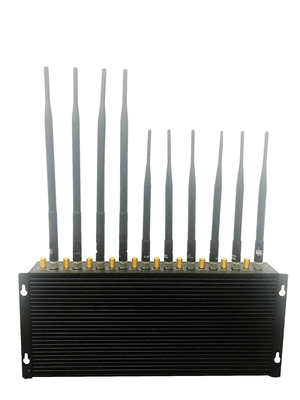 3G 4G 5G 10 Bands Cell Phone And Wifi Jammer Stationary Omnidirectional Antennas