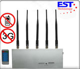 Stainless Steel Silver Cell Phone Signal Jammer Remote Control For Police And Command Center