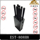 8 Antenna Handheld Metal Shell GPS Signal Jammer Block 2G / 3G / 4G / Wifi with Battery inside
