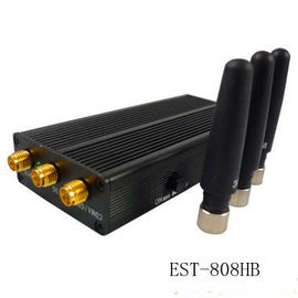 Portable 3G GSM CDMA Cell Phone Signal Jammer 25dBm For Office , 3 Antenna