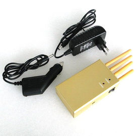 3.2 W Portable Cell Phone Jammer , 3G / GPS 4 Antenna Jammer Shield