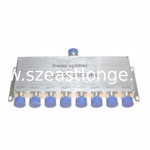 140x85x20 mm 8 Way Power Divider/Splitter 800-2500MHZ 50Ω I/O impedance