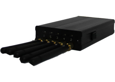 4W 5 Antenna Portable Cell Phone Jammer WIFI / GSM / 3G With Dip Switches