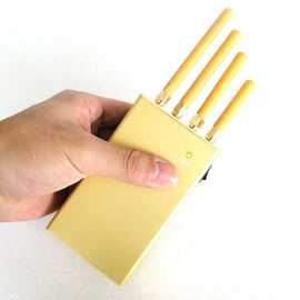 3.2 W Portable Cell Phone Jammer , 3G / GPS 4 Antenna Jammer Shield