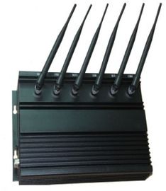 6 Antenna Cell Phone Signal Jammer , High Power Desktop Cell Phone WIFI Jammer