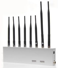 VHF / UHF GPS Signal Jammer 2G 3G Wifi 34dBm With 8 Antennas