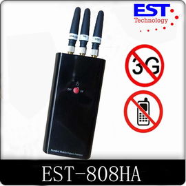 WIFI Portable Cell Phone Jammer / Mobile Signal Blocker With 3 Antennas