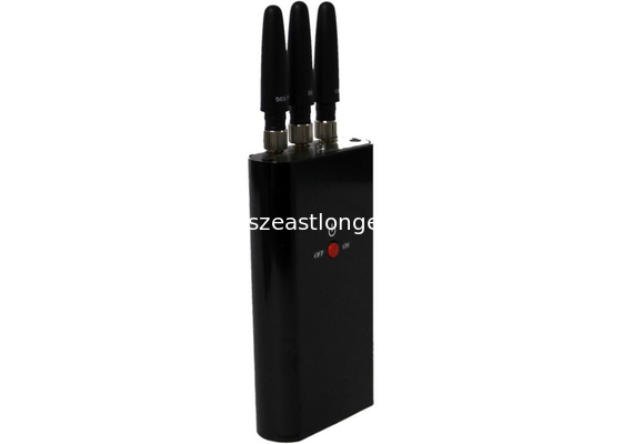 2G 3G Portable Cell Phone Jammer 3 Omnidirectional Antennas Handheld Size