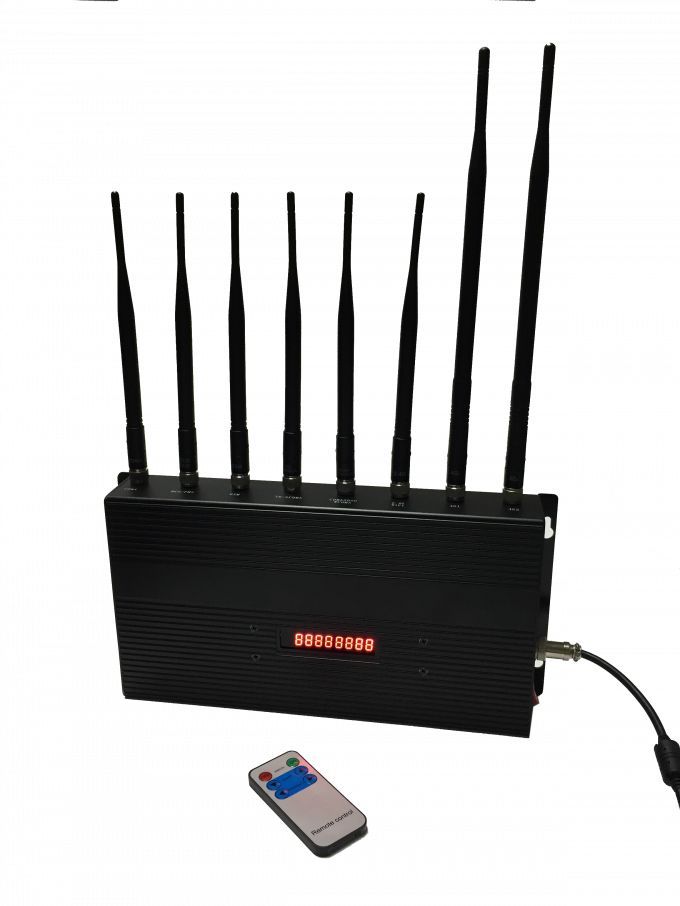 Cell Phone Signal Remote Control Jammer EST502C8 12W 8 Omni